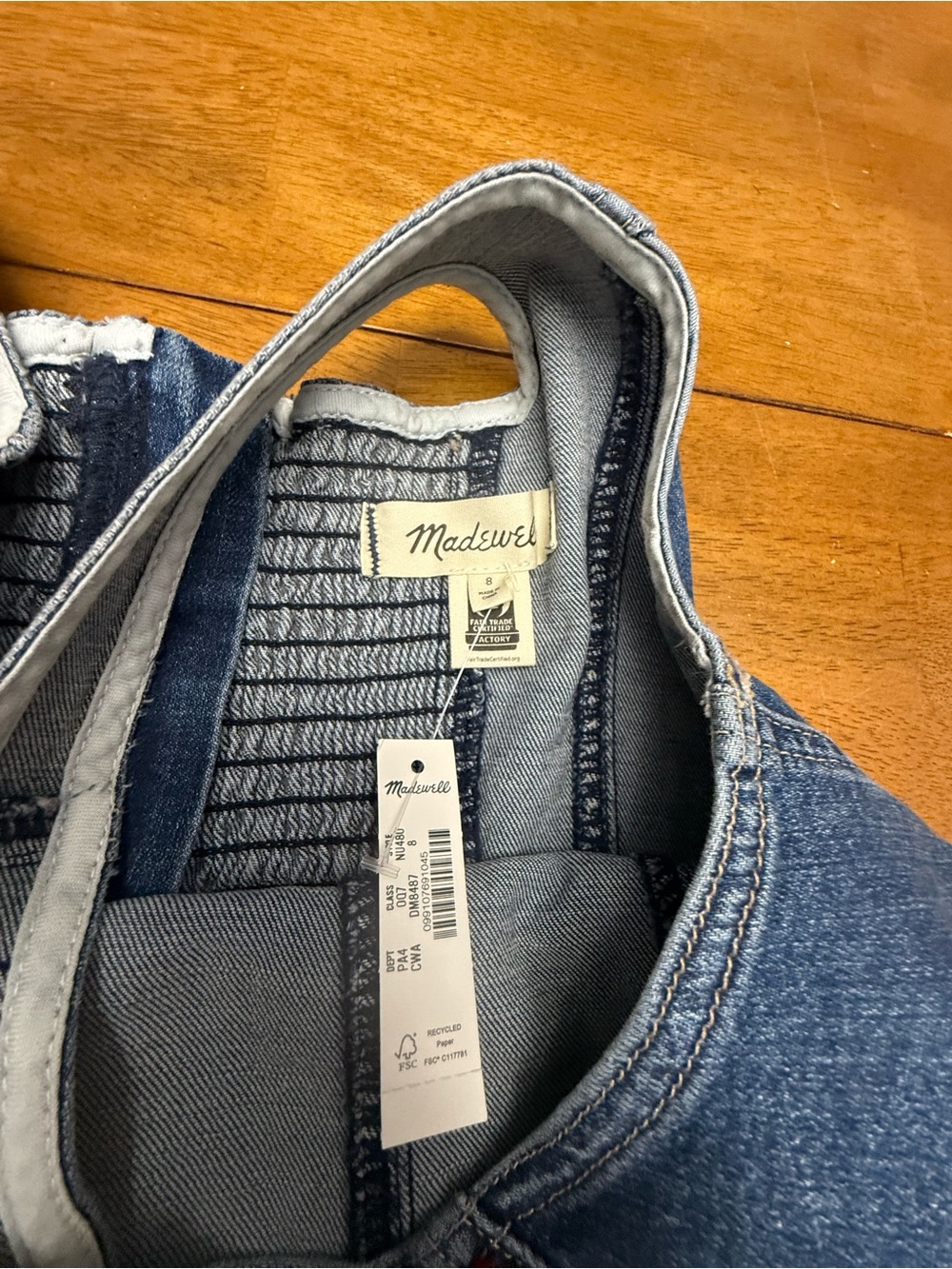 Madewell Seamed Flare Midi Dress in Croswell Wash - Picture 3 of 8